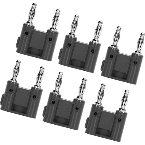 Lot de 10 connecteurs banane double 2 voies laiton PE pour appareils électroniques et véhicules automobiles noir (1/5)