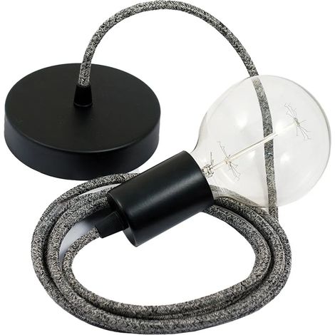 Lampada a sospensione creative-cables rs81 cavo tessile 1m (1/3)
