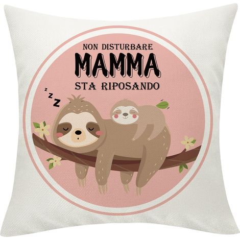 Federa Cuscino Tasche Regalo Festa Mamma Bianca 45 x 45 cm (1/5)