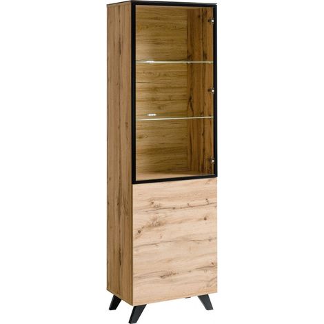 Vitrine haute à poser -Thin - L 60 cm x P 40 cm x H 197 cm - Bois - Livraison gratuite