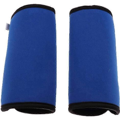 Lot de 2 attelles pour chien (avant et arrière) avec genouillères et sangles, noires, taille S-Blue L (1/5)