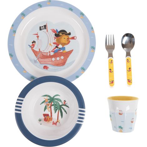 Coffret repas enfant 5 pièces ILE AUX PIRATES