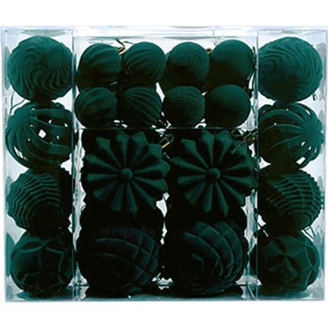 Palline decorative infrangibili, 48 pezzi, a forma di oliva