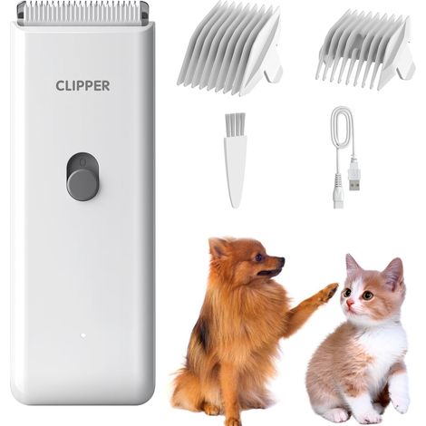 Tondeuse à poils pour animaux, tondeuse à poils pour chats et chiens, tondeuse électrique étanche et silencieuse, tête de tondeuse de rechange (1/5)
