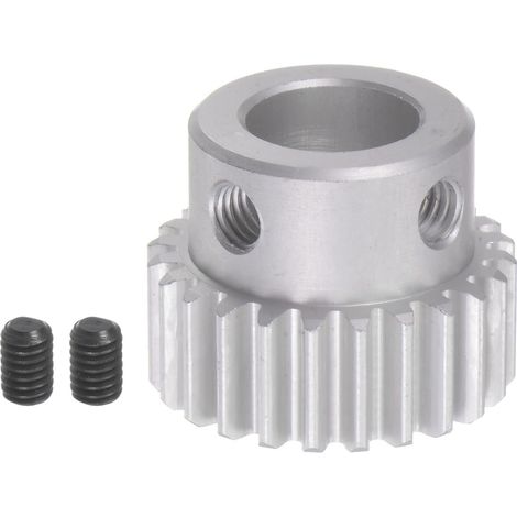 Pas Équipement Éperon 12mm Interne Trou Engrenage 24T Mod 1 Aluminium Alliage Engrenage Moteur pour RC Rechange Pièce Électrique Réduction Boîte Vitesse Meuleuse Réducteur (1/5)
