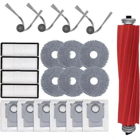 Pour aspirateur Roborock QV 35A / QV 35S / QR 598 / QR 798 / Qrevo L : brosse principale/latérale, filtre, rouleau de nettoyage, sac à poussière (1/5)