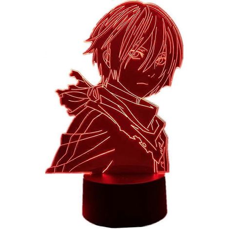 Veilleuse 3D Noragami Yato, figurine tactile/télécommandée, 16 couleurs changeantes, lampe LED à illusion, décoration chambre, port USB, lampe de table manga Noragami pour enfants