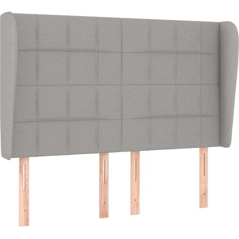 Maison Exclusive - Testiera ad Orecchio Grigio Chiaro 147x23x118/128 cm in Tessuto (1/5)