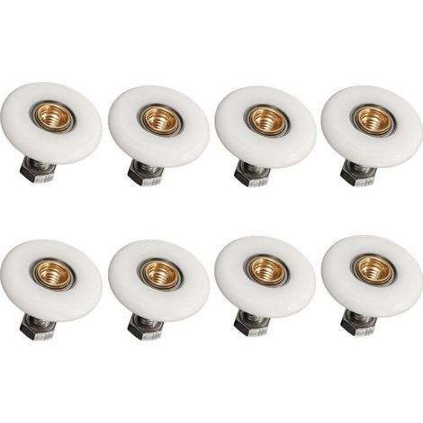 8x Roulette Porte Douche 19mm Rouleau Rempalcement Porte Douche pour Salle de Bain (1/5)