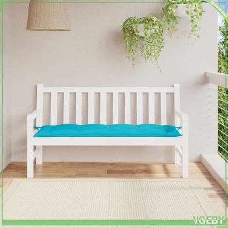 361620 Coussin de banc de jardin turquoise 150x50x7 cm tissu oxford (1/5)