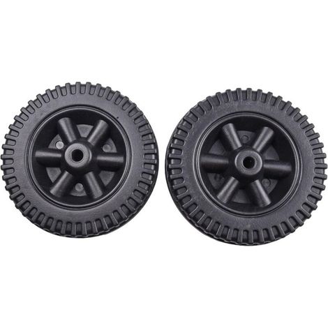 Roues de gril en plastique de 15,2 cm pour barbecues à gaz Charbroil multi-marques, roulettes de rechange de 152 mm de diamètre pour trou de 8 à 10 mm (noir) (1/5)