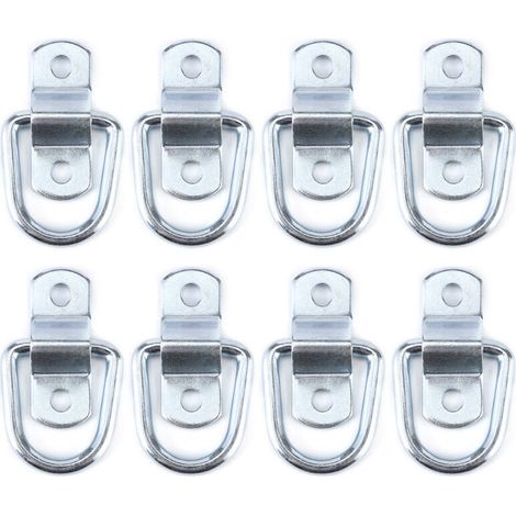 Load anchor with D-ring tie-down, 8 pieces, forged tie-down for trucks, trailers, boats (1/5)