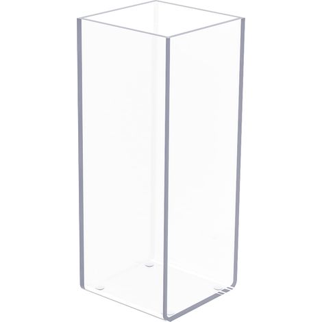 Vase à Fleurs rectangulaire en Acrylique Transparent pour Centre de Table pour la Maison ou Le Mariage (10,2 x 10,2 x 25,4 cm) (1/5)