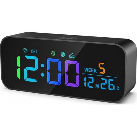 Reloj despertador digital, reloj digital con pantalla LED (1/5)