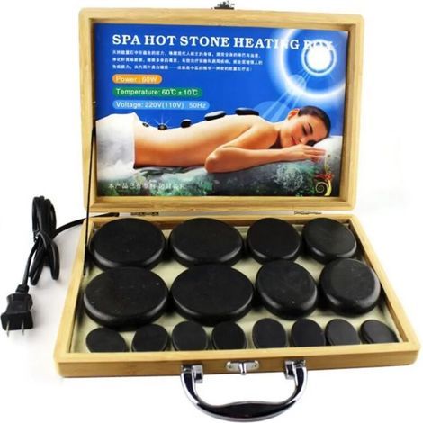 Boîte chauffante à pierres chaudes pour massage. chauffe-pierres. prise européenne (1/3)