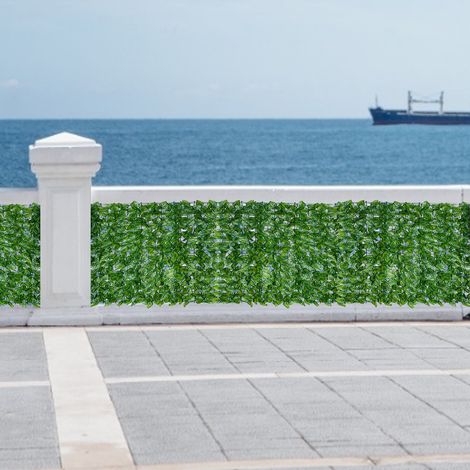 Rouleau de brise-vue artificiel résistant aux UV et à la décoloration, idéal pour haie, mur, aménagement paysager, jardin, clôture, balcon et décoration intérieure et extérieure. (1/5)