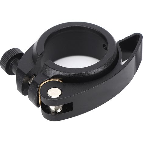 Lot de 3 colliers de serrage rapides pour tige de selle de vélo, en alliage d'aluminium noir léger de 40 mm. (1/5)