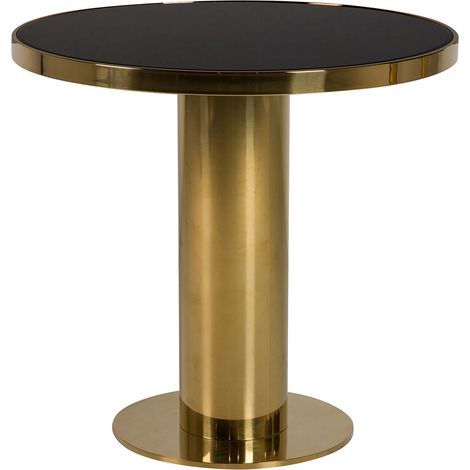 Goldfarbener Esstisch aus Edelstahl 80 x 80 x 75 cm (1/5)