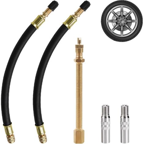 5 Piece Tyre Valve Extension Adapter Tyre Valve Extension Extension Twin Tyre Valve Adapter for Car Motorcycle Truck (1/5)