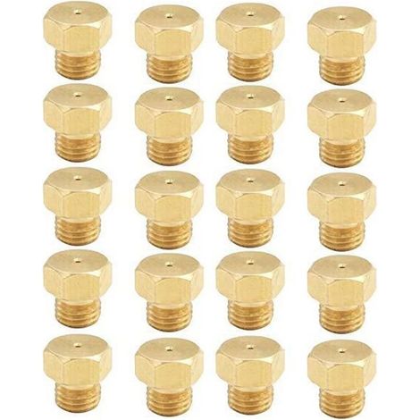Kit de Conversion Becs Propane en Laiton: Orifice 0,8mm pour Barbecue et Grill Extérieur, Compatible pour gaz Naturel vers LP, Lot de 10 ou 20 (20pcs) (1/5)