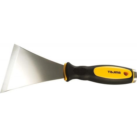 Raspador forma cola de pez 75 mm, negro/plata/amarillo (1/2)