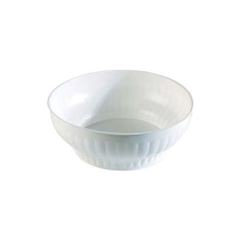 INSALATIERA COSTOLATA IN PLASTICA BIANCA- - ø cm. 20 - 10 pezzi STEFANPLAST
