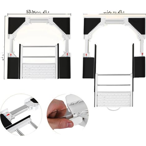 Kit di impilamento per lavatrice e asciugatrice, larghezza regolabile, design robusto, BIANCO (1/2)
