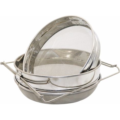 Filtre À Miel - Double Tamis En Acier Inoxydable - Pour Rucher Et Extraction De Miel - Compatible Avec Seaux Standard - 1 Pièce