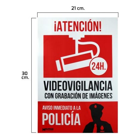 Connected Alarm Poster Hinweis an die Polizei 30x21