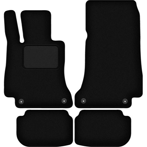Alfombrillas de terciopelo negro para Mercedes E A238 cabrio 4matic (2017-2023)