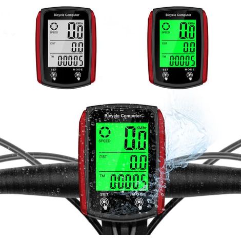 Compteur de vitesse multifonctionnel pour vélo avec écran LCD à réveil automatique pour le suivi de la distance et de la vitesse, accessoire indispensable pour le cyclisme, disponible en plusieurs cou (1/5)
