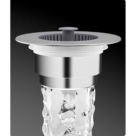 filtri per lavello, tappi di scarico per lavello da cucina in acciaio inox per lavello con comando eccentrico, antibloccaggio, scarico rapido (diametro esterno 10,8 cm diametro interno) (1/4)