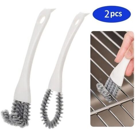 (Blanc, Gris)Brosse à Barbecue - Non spécifié - 16x3.5cm - Plastique PP - Ergonomique - Nettoyage efficace (1/4)