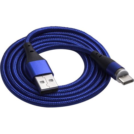 Cable USB-C magnético trenzado Akyga AK-USB-42, 18 W, 3 A, PD QC, 1 m (1/4)