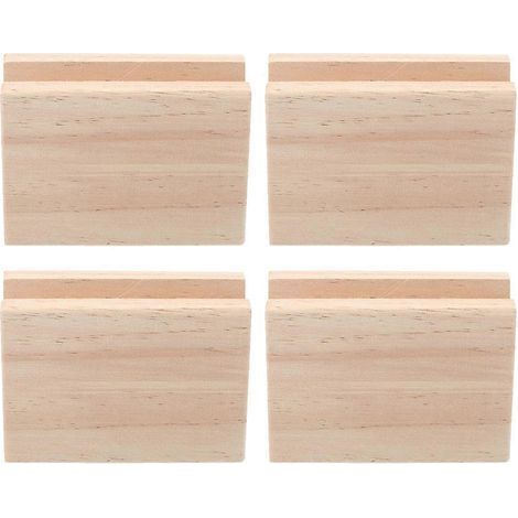Set mit 4 Bettgestellfüßen aus Holz, stabile Möbelfüße, Höhenversteller für Sofas, Schreibtische und Stühle, Tischbeine, geeignet für Zuhause und Büro (1/5)