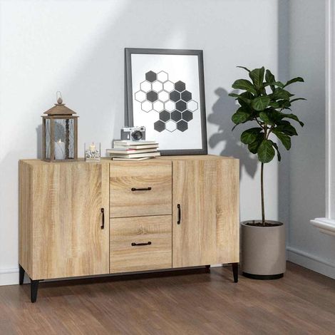 vidaXL Sideboard Sonoma Oak 100x36x60 cm Engineered Wood (1/5)