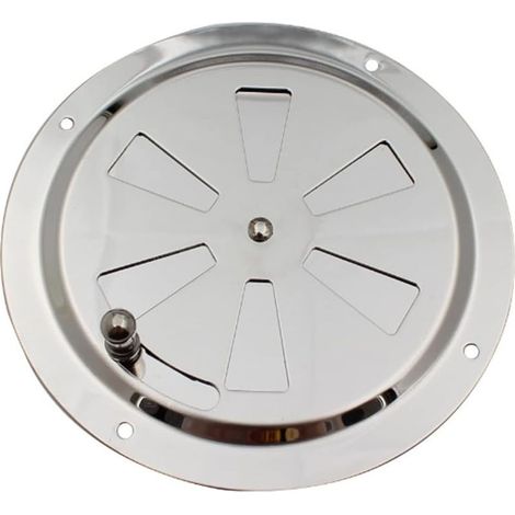 Grille de ventilation VMC, Grille de ventilation ronde, Ouverture de ventilation réglable, Grille d'aération en acier inoxydable, Entrée et sortie d'air 125 mm - Grille de ventilation RWGVMC (1/5)