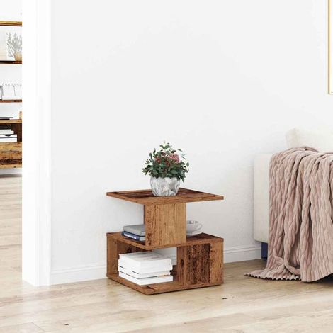 Beistelltisch mit Regal Altholz 40 x 40 x 40 cm Holzwerkstoff vidaXL (1/5)