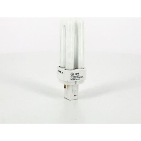 Lampe Fluocompacte - 10 W - Culot G24D-1 - Blanc Chaud - Classe Énergétique A+ - Durée De Vie 30000 H - Lot De 1