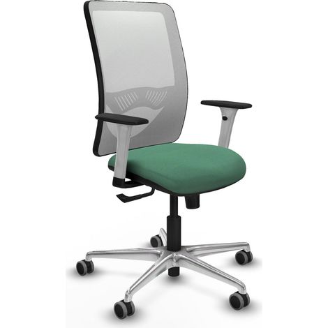 Silla de oficina piqueras y crespo Zulema blanco malla y tela (1/2)