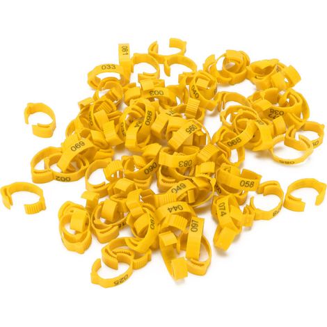 100pcs anneaux de pied de volaille Identification Boucle de jambe avec nombre de birdy de canard au poulet (1/5)