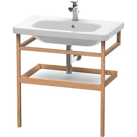 Barra de toalla DURASTYLE 440x740mm con balda blanco brillante / roble macizo