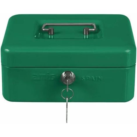 AMIG  Coffret à monnaie  2153  250 x 180 x 90 mm  Acier  Vert