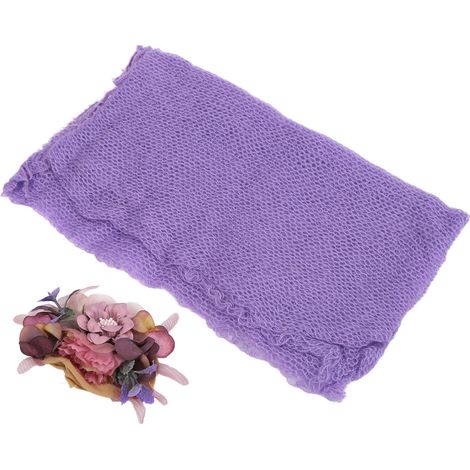 1 couverture d'emmaillotage respirante, en mohair, pour nouveau-né de 0 à 3 mois, avec fond photo intégré (1/5)