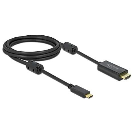 DeLOCK 85970 adaptador de cable de vídeo 2 m USB Tipo C HDMI Negro (1/2)