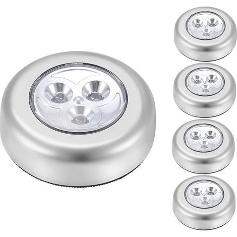 5 pièces coffre de voiture tactile pat lampe 3LED veilleuse créative chambre chevet armoire armoire projecteur (1/5)
