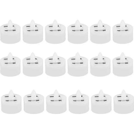 18 bougies solaires chauffe-plat sans flamme, étanches et rechargeables pour l'extérieur (1,5 x 1,4 cm) (1/5)