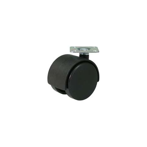 Ruote Doppie in Nylon con Piastra Ø 40 mm Piastra 38 MMX38 Quality 4 Pezzi