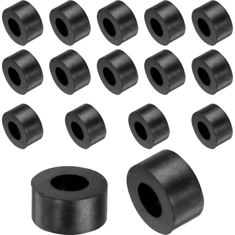 16 distanziali in gomma, diametro esterno 20 mm, diametro interno 10 mm, altezza 7 mm, rotondi, antivibranti, rondelle in gomma spessa