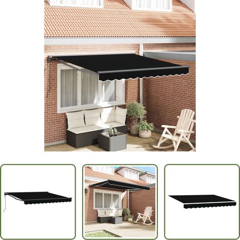 Sonnenschutz -  Markisenrahmen Schwarz 300 x 250 cm (1/5)